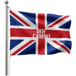 Abstract BOF Casino promotional banner for United Kingdom online gaming